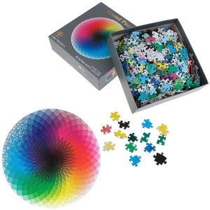 1000 Stks/set Regenboog Ronde Puzzel Kleurrijke Geometrische Foto Adult Kids