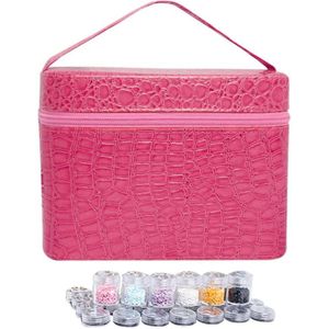 84 Bouteilles En Cuir Pu Diamant Peinture Breloques Strass Outil Sac De Rangement Étui Organisateur Perles Diamant Broderie Boît