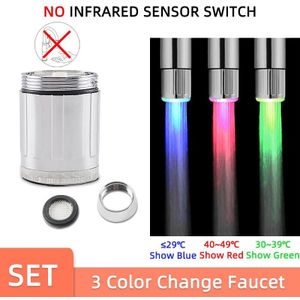 Touchless Kraan Smart Water Tap Motion Sensor Adapter 5V Usb Opgeladen Led Water Kraan Accessoires Glow Kleurrijke Voor Keuken