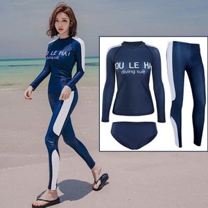 Vrouwen Upf 50 + Rash Guard 3Pcs Set Lange Mouw Water Strand Zwem Shirts Leggings Volledige Uv/Zon Badmode Activewear