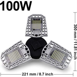 100W 80W 60W E27 Led Garage Lamp Led Lamp Vervormbare High Power Plafond Licht Voor Magazijn Fabriek gym Industriële Verlichting