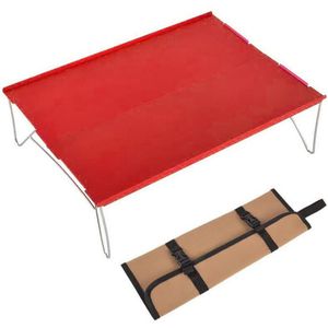 Opvouwbare Camping Outdoor Meubels Computer Tafel Picknick Aluminium Ultra Licht Vouwen Bureau Gebruik Voor Mountaineer Camping