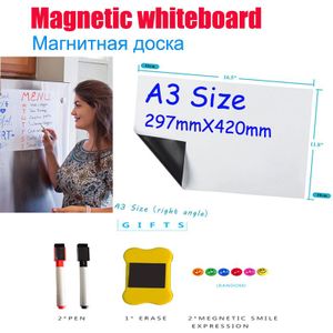 Yibai A3 Magnetische Whiteboard Soft Home Office Keuken Droge Wissen Wit Flexibele Koelkastmagneet Gratis 29.7*42Cm