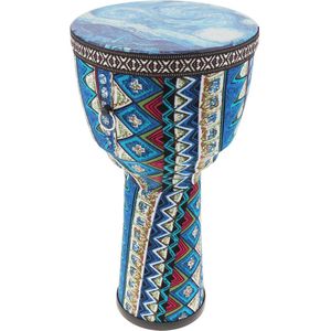 Afrikaanse Trommel 8.5 Inch Afrikaanse Djembe Trommel Kleurrijke Doek Art Abs Vat Pvc Huid Kinderen Handtrommel