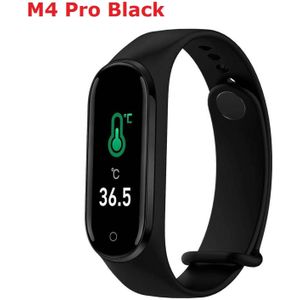 M4 Pro Smart Band Thermometer Hartslag Bloeddrukmeter Mannen Smart Horloge Fitness Armband Smartband Voor Android Ios