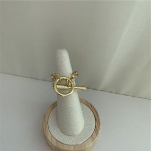 Aomu 1Pc Eenvoudige Metalen Goud Kleur Geometrische Ketting Gesp Mode Ringen Voor Vrouwelijke Mannen Sieraden Party Kerst