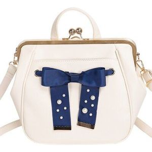 Japan Zoete Lolita Meisje Shell Tas 3way Schoudertas Met Bow Parels