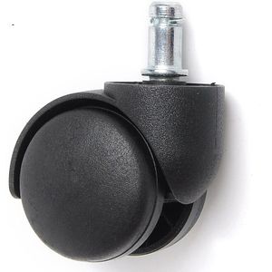 1 Pcs 2 Inch Stem Universele Mute Zwart Caster Nylon Wiel Executive Stoel Bureaustoel Draaibare Rollen 360 Graden Furnitu aa
