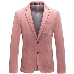 Pyjtrl Heren Herfst Winter Roze Corduroy Blazers Mode Business Casual Slim Fit Pak Jas Jas Grote Pocket Blazers