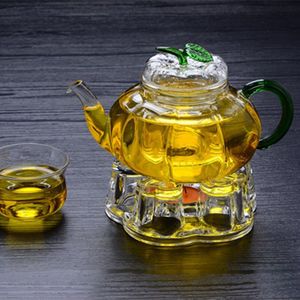 Clear Gl Hittebestendige Hart Vorm Teapot' Warmer Heater Base Kaarshouder