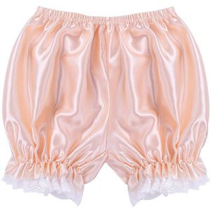 Feeshow Shorts Womens Lace Zoom Shiny Pompoen Broek Bloeiers Shorts Leuke Beveiliging Korte Broek Voor Meisjes Nachtkleding Lingerie Vrouwen