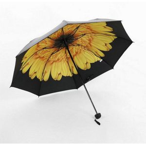 Vrouw Paraplu Mannen Regen Top Winddicht Grote Paraguas 3D Bloemenprint Sunny Anti-Zon 3 Opvouwbare Paraplu Outdoor parapluie