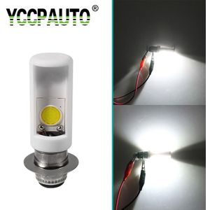 Yccpauto 1Pcs H6M PX15D P15D Led Motorfiets Koplamp Wit 6000K Cob Keramiek Lamp 1200LM Bike Scooter Moto Led koplamp 12V