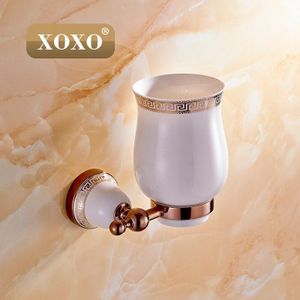 Luxe Gouden vergulde afwerking toiletborstel houder met Keramische cup/huishoudelijke producten badkamer accessoires 10081GT-1