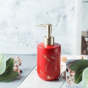 Imitatie Marmer Keramische Badkamer Accessoire Set, Wassen Tool Fles, Tandenborstel En Zeep Houder, Huishoudelijke Artikelen