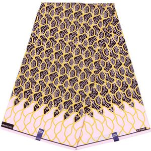 Polyester Batik Afrikaanse Ankara Prints Wax Stof Mode Patroon Top 6 Yards Real Wax Materiaal Voor Jurk