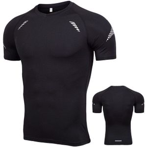 Mens Running Strakke Korte Mouwen T-shirt Compressie Quick Dry Shirts Mannelijke Gym Fitness Bodybuilding Jogging Tees Tops
