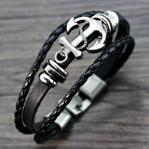 Mannen Mode Anker Armband Polsband Sieraden Retro Armband Bangles