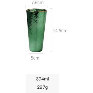 Scandinavische Groen Gehamerd Gilt Rand Wijn Glas Champagne Beker Loodvrij Glas Beker Mok Thee Beker Melk Water Cups drinkware