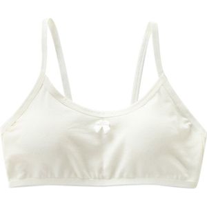 [B227] Comfortabele Leuke Mooie Roze Katoen Bretels Tiener Ondergoed Meisjes Training Beha Crop Top 8-16 Jaar