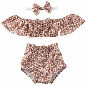 Baby Zomer Kleding Pasgeboren Kinderen Baby Meisje Bloemen Shorts Outfits Set Kleding Zonnejurk Beach Jurken Zus Bijpassende Outfit