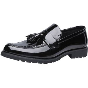 M-anxiu Lakschoenen Mannen Kwastje Penny Loafers Zwart Casual Schoenen Mode Man Mocassin wedding Party Schoenen 1