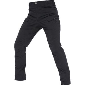 Mannen Broek Waterdicht Winddicht Broek Buiten Sport Wandelen Broek Multi-Pocket Werk Broek Zwart M