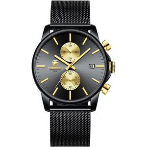 Mannen Horloge Cheetah Mode Sport Quartz Horloges Heren Lederen Waterdichte Chronograaf Klok Business Relogio Masculino