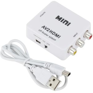 Grwibeou Rca Av Naar Hdmi Converter Hd 1080P Av 2 Hdmi Adapter Voor Tv X Doos PS4 pc Dvd Projector Av Naar Hdmi Converter