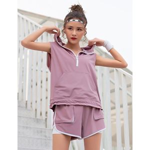 Sport Trui Vrouwen Losse Toevallige Mouwloze Vest Yoga Shirt Dunne Gedeelte Sneldrogend Netto Rood Fitness Kleding Zomer