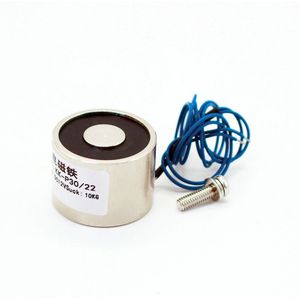 30*22mm Zuig 10KG 100N DC 5 V/12 V/24 V Mini solenoid elektromagneet elektrische Lifting electro magneet sterke holder cup DIY 12 v