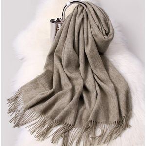 Winter 100% Zuivere Wol Sjaal Vrouwen Solid Thicken Warm Echarpe Wraps Voor Dames Kasjmier Foulard Femme Druif Merino Wol Sjaals