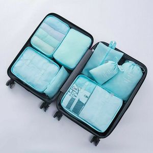 8 PCS Reizen Bagage Organizer Set Rugzak Opslag Zakjes Koffer Verpakking Zakken