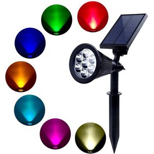 7 Led Solar Lamp IP65 Waterdichte Licht Controle Invoegen Vloer Tuin Licht Solar 7 Kleur Zonne-energie Zonlicht Lamp Voor tuin