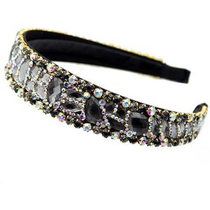 Elegante Kleurrijke Crystal Crown En Tiara Hoofdband Geometrische Rhinestone Boutique Haarband Voor Vrouwen Mode Haaraccessoires