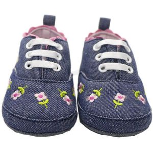 Baby Schoenen Pasgeboren Jongens Meisjes Twee Gestreepte Babyschoenen Kids Peuters Lace Up Pu Lederen Zachte Zolen Sneakers 0-18 Maanden