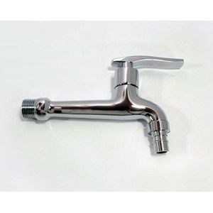 14Cm Lange Messing Bibcock Wall Mounted Koude Kraan Voor Wasmachine Water Tap Soorten Chrome Plated