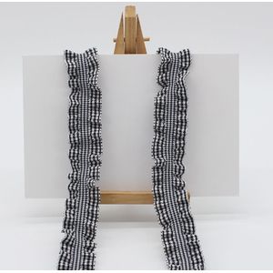 Candy Gekleurde Plaid Stretch Kant Diy Hoed Hoofddeksels Hemdje Bra Badpak Lint Box Opknoping Boog Knoop Breien Accessoires