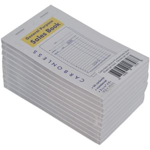 Algemene Purpose Verkooporder Boek 2-Deel 3-11/32X5-5/8 Inch Ontvangst Factuur Gast Check 50 Sets Per Boek, 10 Boeken Per Verpakking
