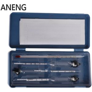 ANENG 3 Pcs 0-100% Hydrometer Alcoholmeter Tester Set Alcohol Concentratie Meter + Thermometer