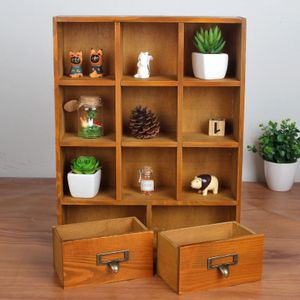 1 st zakka hout lade kasten houten lockers opknoping kast retro houten display opbergdoos 33x9.5x42 cm jl 0942