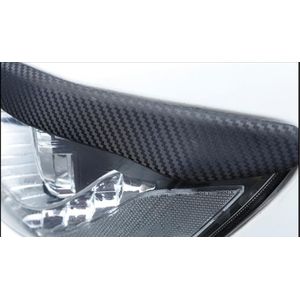 Wenkbrauwen Op Koplampen Voor Mitsubishi Lancer X 2007 Carbon Fiber Cilia Wimper Molding Decoratie Auto Styling Tuning