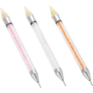 Double-Ended Nail Rhinestone Picker Wax Pen Nail Gel Nail Manicure Tool Strass Puntjes Potlood Nail Art Gereedschap