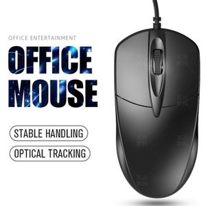 1000 Dpi Zwarte Bedrade Muis Usb Optische Office Home Muis Pak Voor Windows En Mac