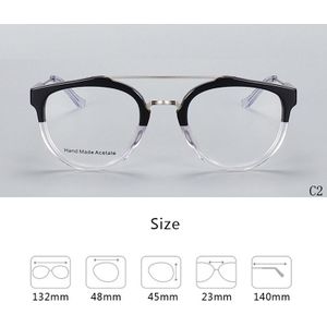 Hand made Optische Brilmontuur Man Vrouwen Vintage Acetaat Bril Frame Cat Eye Lenzenvloeistof Frame Top K9203