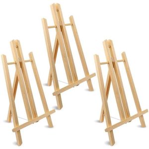 40X24 Cm Houten Ezel, 3 Stuks Display Plank, Craft Schildersezel, Geschikt Voor Kinderen, volwassenen, Studenten, Klaslokalen