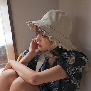 Grote hoed meisje hart lotusblad visser hoed vrouwelijke zomer zonnehoed eenvoudige leisure bekken cap
