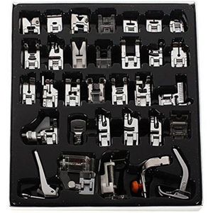 32 Stks/set Naaimachines Presser Voeten Voor Brother Singer Janome Naaien Accessoires Cording Vlechten Groeven Biezenvoet Kit