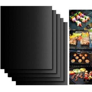 Glasvezel Non-stick Bbq Grill Mat Hittebestendig Bbq Olie Papier Barbecue Mat Set Outdoor Barbecue Mat teflon Picknick