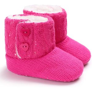 Pasgeboren Winter Baby Meisjes Cartoon Warme Zachte Bodem Leer Bont Meisje Schoen Antislip Crib Baby Laarzen Baby Effen snowboots 0-18 m